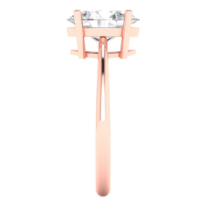 2.5 cttw White Sapphire Solitaire  Engagement Ring - Solid Gold (Oval Cut,9.5x7.5mm)