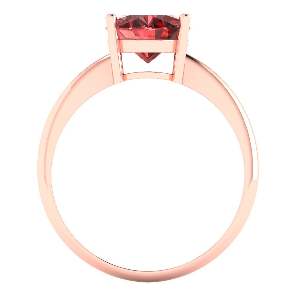 2.5 cttw Natural Garnet Solitaire  Engagement Ring - Solid Gold (Oval Cut,9.5x7.5mm)