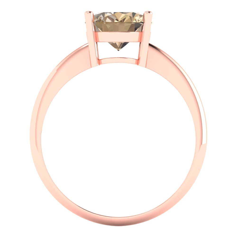 2.5 cttw Yellow Moissanite Solitaire  Engagement Ring - Solid Gold (Oval Cut,9.5x7.5mm)