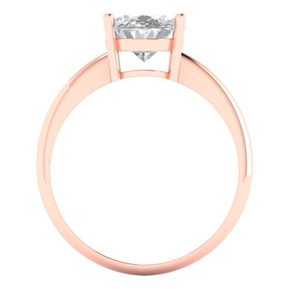 2.5 cttw Certified Moissanite Solitaire  Engagement Ring - Solid Gold (VVS1, D-F,Oval Cut,9.5x7.5mm)