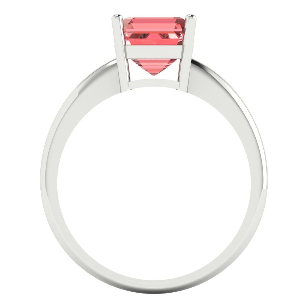 2 cttw Natural Garnet Solitaire  Engagement Ring - Solid Gold (Asscher Cut,7.0mm)