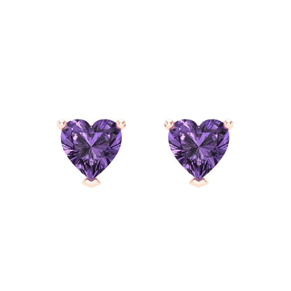 1cttw Alexandrite Gold-Plated 925 Silver Screw Back Stud Earrings