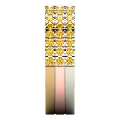 0.855 cttw Natural Citrine Round Cut White/Rose/Yellow Gold Eternity Wedding Band