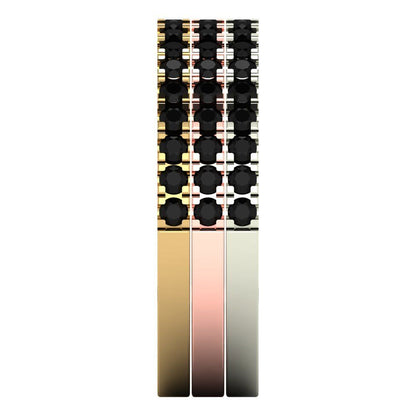 0.855 cttw Natural Onyx Round Cut White/Rose/Yellow Gold Eternity Wedding Band
