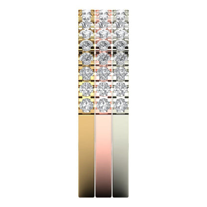 0.855 cttw White Sapphire Round Cut White/Rose/Yellow Gold Eternity Wedding Band