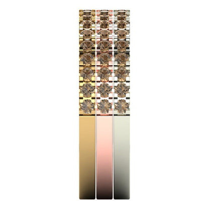 0.855 cttw Simulated Champagne Diamond Round Cut White/Rose/Yellow Gold Eternity Wedding Band