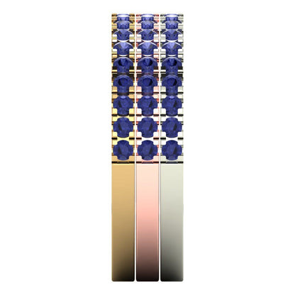 0.855 cttw Simulated Tanzanite Round Cut White/Rose/Yellow Gold Eternity Wedding Band