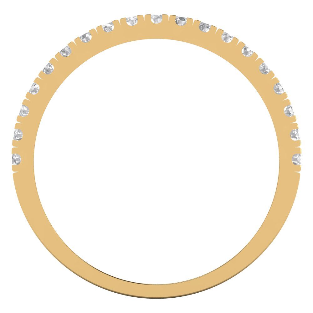 0.855 cttw Moissanite Round Cut White/Rose/Yellow Gold Eternity Wedding Band