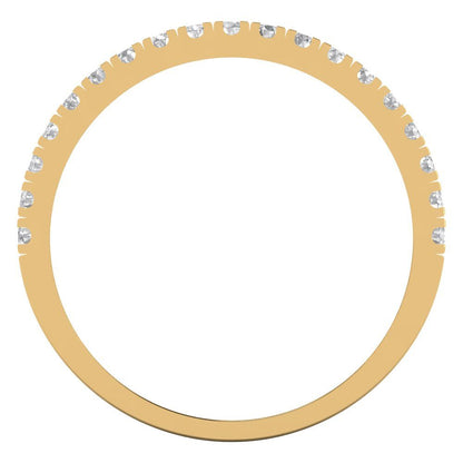 0.855 cttw White Sapphire Round Cut White/Rose/Yellow Gold Eternity Wedding Band