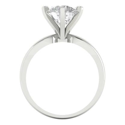 2.5 cttw Zirconia Simulated Diamond Solitaire  Engagement Ring - Solid Gold (VVS1, Round Cut,8.5mm)