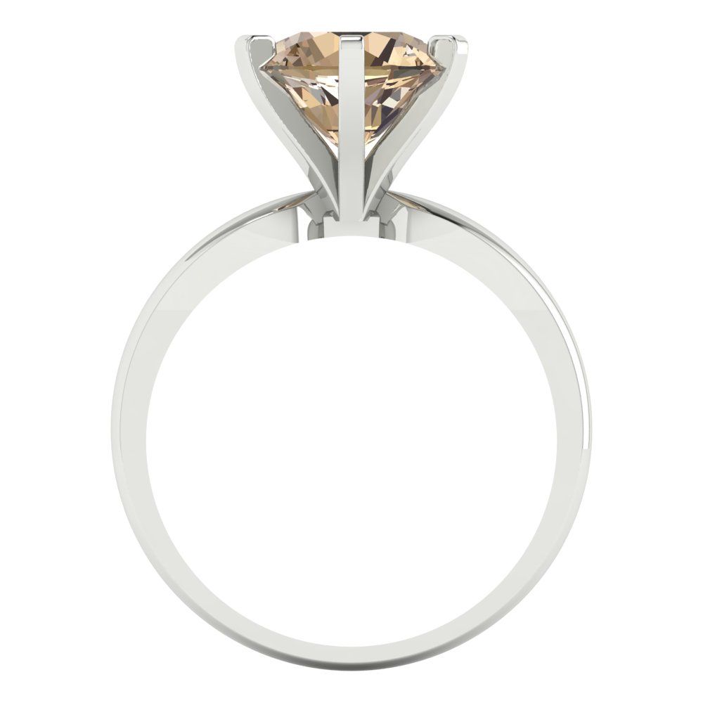 2.5 cttw Yellow Moissanite Solitaire  Engagement Ring - Solid Gold (Round Cut,8.5mm)