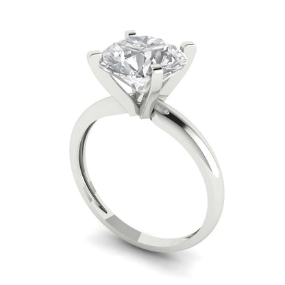 2.5 cttw Zirconia Simulated Diamond Solitaire  Engagement Ring - Solid Gold (VVS1, Round Cut,8.5mm)