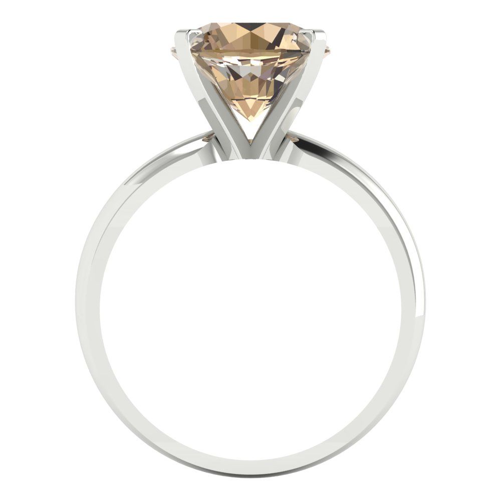 2.5 cttw Yellow Moissanite Solitaire  Engagement Ring - Solid Gold (Round Cut,8.5mm)