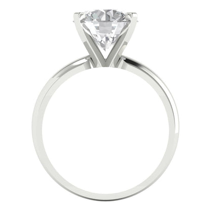 2.5 cttw White Sapphire Solitaire  Engagement Ring - Solid Gold (Round Cut,8.5mm)