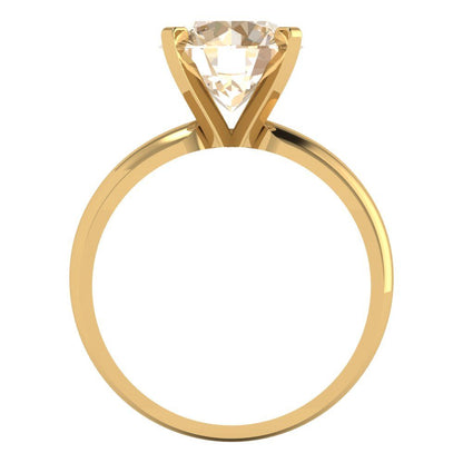 2.5 cttw Natural Morganite Solitaire  Engagement Ring - Solid Gold (Round Cut,8.5mm)