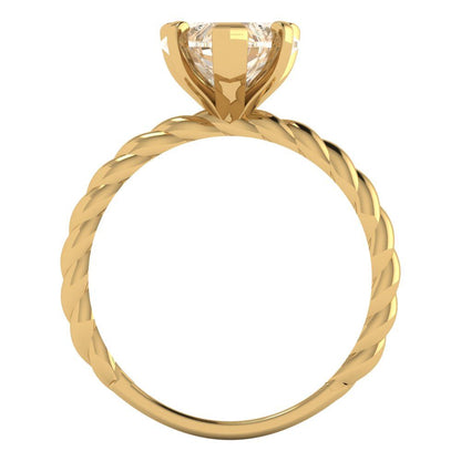 2 cttw Natural Morganite Solitaire  Engagement Ring - Solid Yellow Gold (VVS1, Heart Cut,8.0mm)