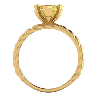 2 cttw Natural Citrine Solitaire  Engagement Ring - Solid Yellow Gold (VVS1, Heart Cut,8.0mm)