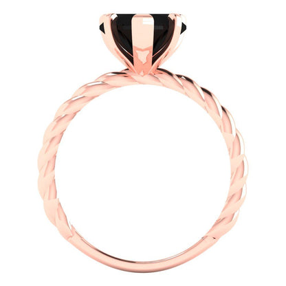 2 cttw Natural Onyx Solitaire  Engagement Ring - Solid Gold (Heart Cut,8.0mm)