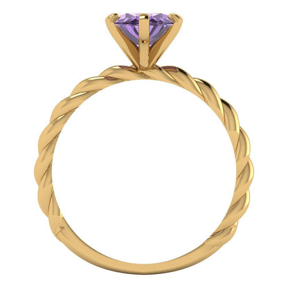 2 cttw Simulated Alexandrite Solitaire  Engagement Ring - Solid Gold (Marquise Cut,12x6mm )