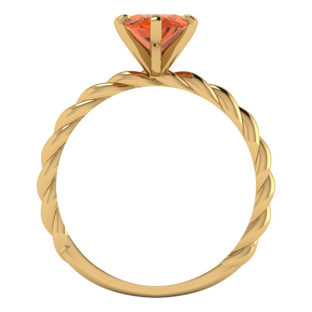 2 cttw Simulated Ruby Solitaire  Engagement Ring - Solid Yellow Gold (VVS1, Marquise Cut,12x6mm )