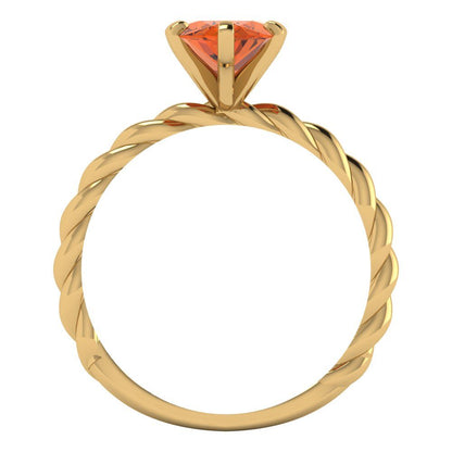 2 cttw Simulated Ruby Solitaire  Engagement Ring - Solid Yellow Gold (VVS1, Marquise Cut,12x6mm )