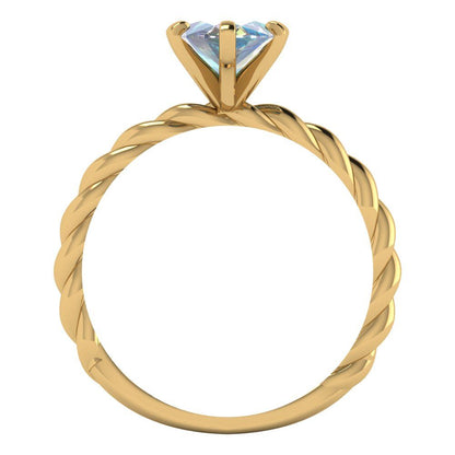 2 cttw Blue Moissanite Solitaire  Engagement Ring - Solid Gold (Marquise Cut,12x6mm )