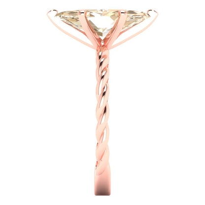 2 cttw Natural Morganite Solitaire  Engagement Ring - Solid Gold (Marquise Cut,12x6mm )