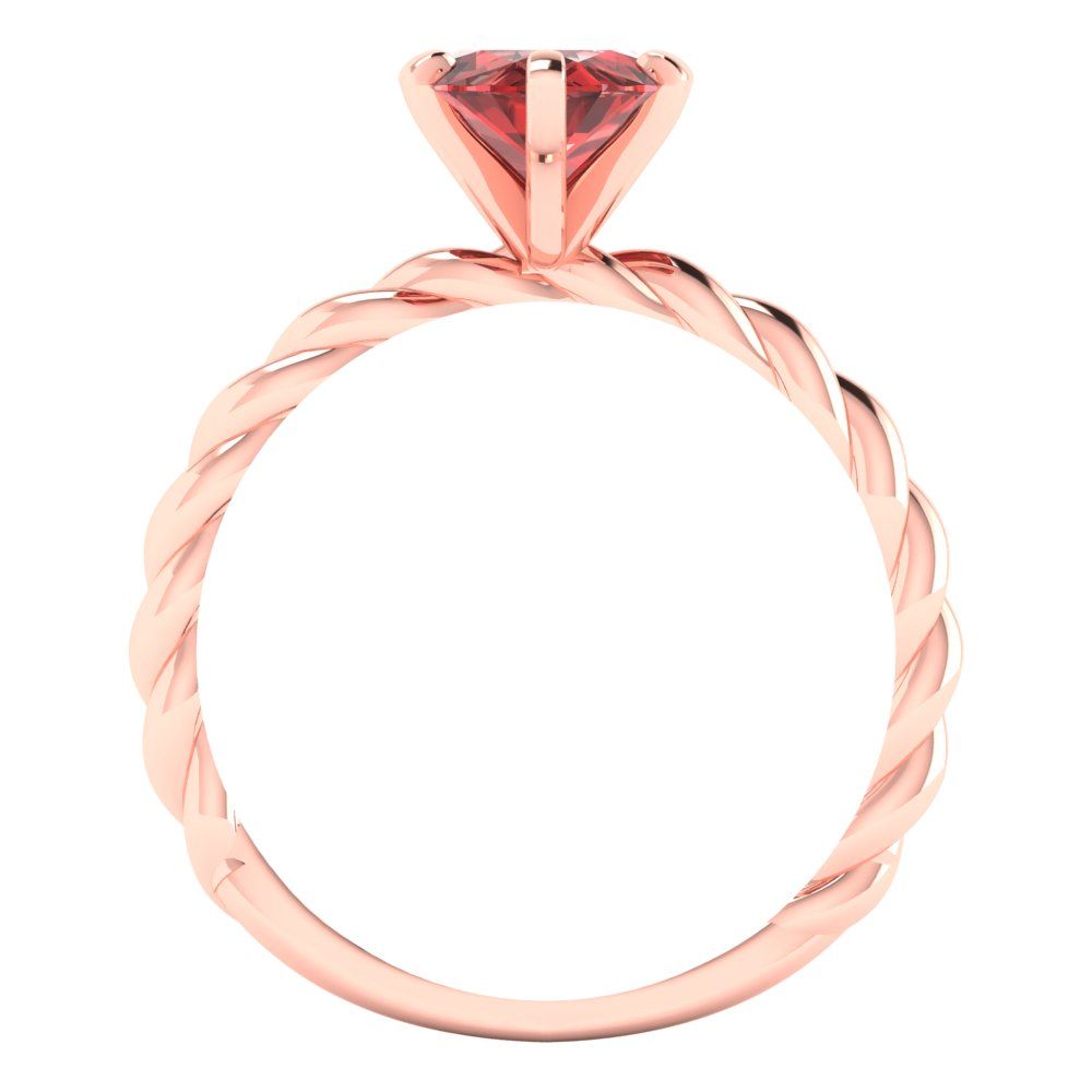 2 cttw Natural Garnet Solitaire  Engagement Ring - Solid Gold (Marquise Cut,12x6mm )