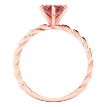 2 cttw Natural Garnet Solitaire  Engagement Ring - Solid Gold (Marquise Cut,12x6mm )