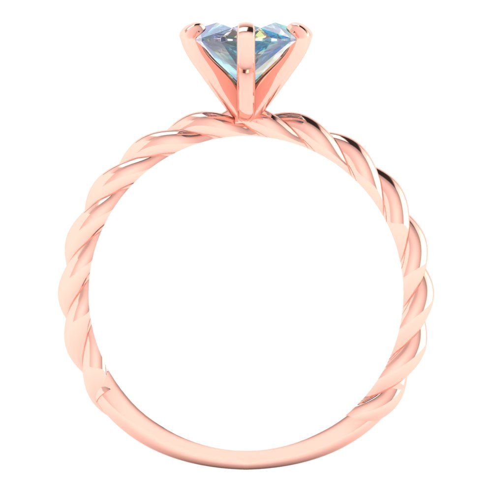 2 cttw Blue Moissanite Solitaire  Engagement Ring - Solid Gold (Marquise Cut,12x6mm )