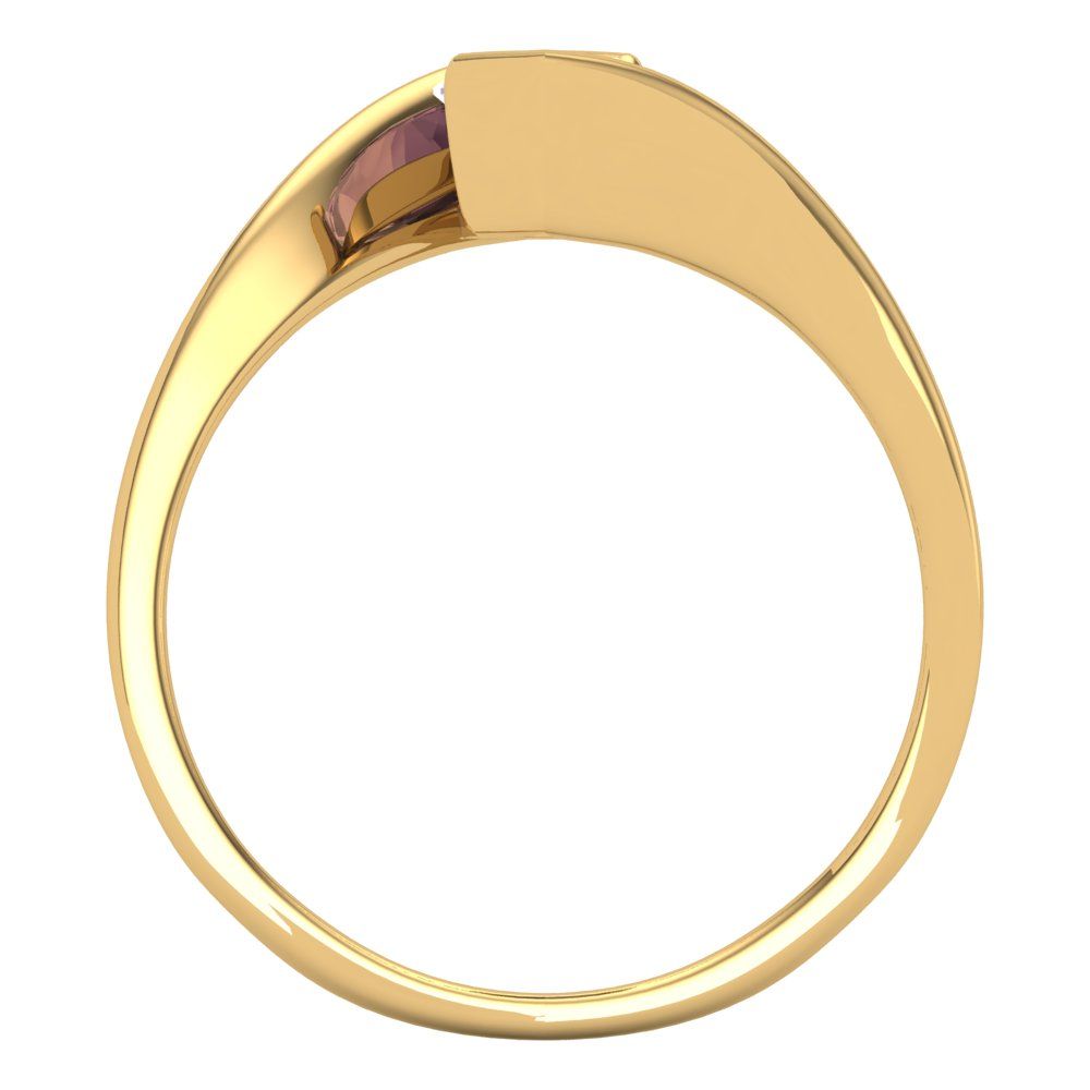 2 cttw Simulated Alexandrite Solitaire  Engagement Ring - Solid Yellow Gold (VVS1, Marquise Cut,12x6mm )