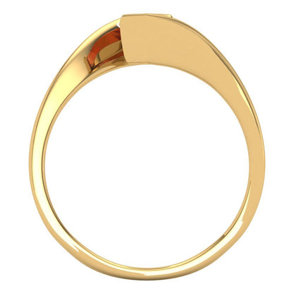 2 cttw Zirconia Simulated Red Diamond Solitaire  Engagement Ring - Solid Yellow Gold (VVS1, Marquise Cut,12x6mm )