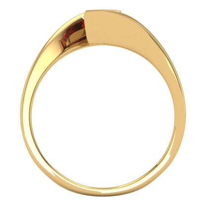 2 cttw Natural Garnet Solitaire  Engagement Ring - Solid Yellow Gold (VVS1, Marquise Cut,12x6mm )
