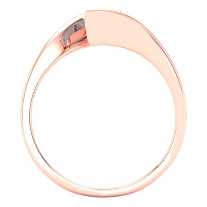 2 cttw Natural Aquamarine Solitaire  Engagement Ring - Solid Rose Gold (VVS1, Marquise Cut,12x6mm )