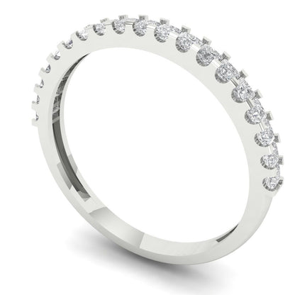 0.285 cttw Moissanite Princess Cut White Gold Eternity Wedding Band