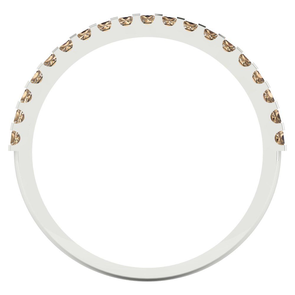 0.285 cttw Yellow Moissanite Princess Cut White Gold Eternity Wedding Band