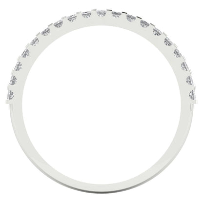 0.285 cttw Moissanite Princess Cut White Gold Eternity Wedding Band