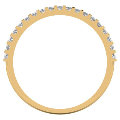 0.285 cttw Moissanite Princess Cut Yellow Gold Eternity Wedding Band