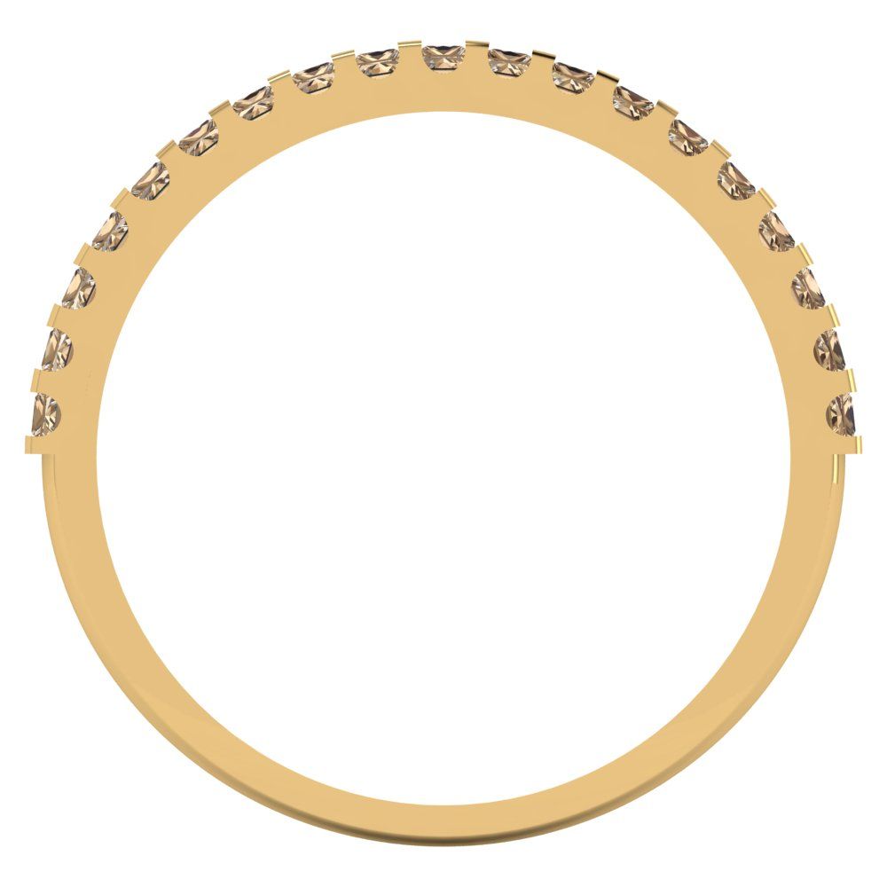 0.285 cttw Yellow Moissanite Princess Cut Yellow Gold Eternity Wedding Band