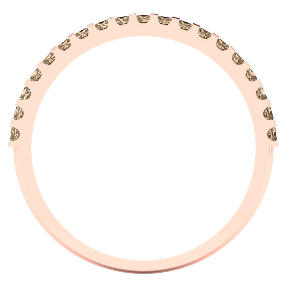 0.285 cttw Yellow Moissanite Princess Cut Rose Gold Eternity Wedding Band