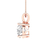 2.5 ct Brilliant Round Cut Solitaire Natural Diamond Stone Clarity SI1-2 Color G-H Rose Gold Pendant with 16" Chain