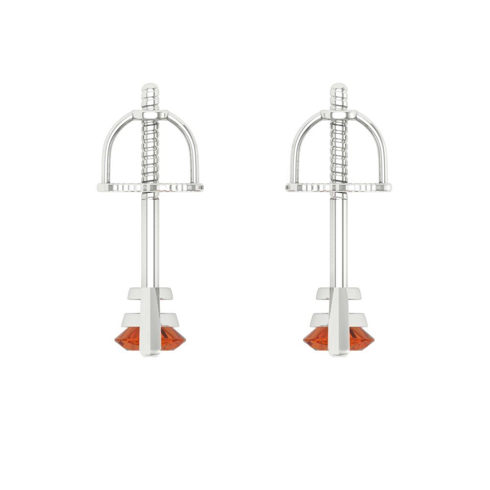 1cttw Marquise Cut Simulated Red Diamond Gold-Plated 925 Silver Push Back Stud Earrings