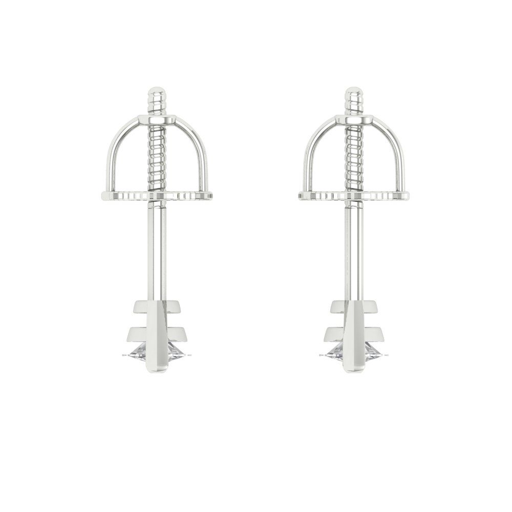 1cttw Marquise Cut Moissanite Gold-Plated 925 Silver Push Back Stud Earrings