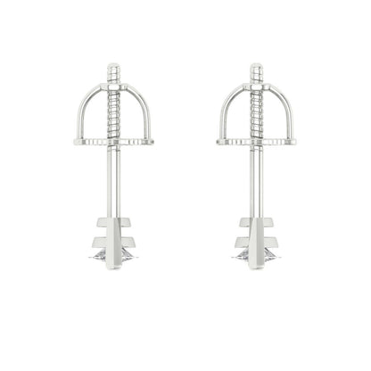 1cttw Marquise Cut Moissanite Gold-Plated 925 Silver Push Back Stud Earrings