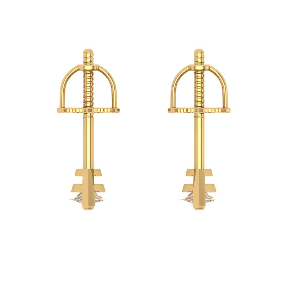 1cttw Marquise Cut Natural Morganite Gold-Plated 925 Silver Push Back Stud Earrings