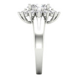 2.36 ct Brilliant Oval Cut Natural Diamond Stone Clarity SI1-2 Color G-H White Gold Halo Solitaire with Accents Ring