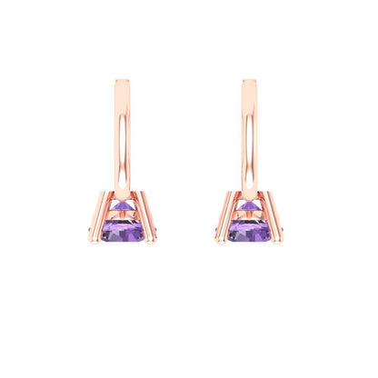 0.5cttw Alexandrite Gold-Plated 925 Silver Lever Back Drop Dangle Earrings