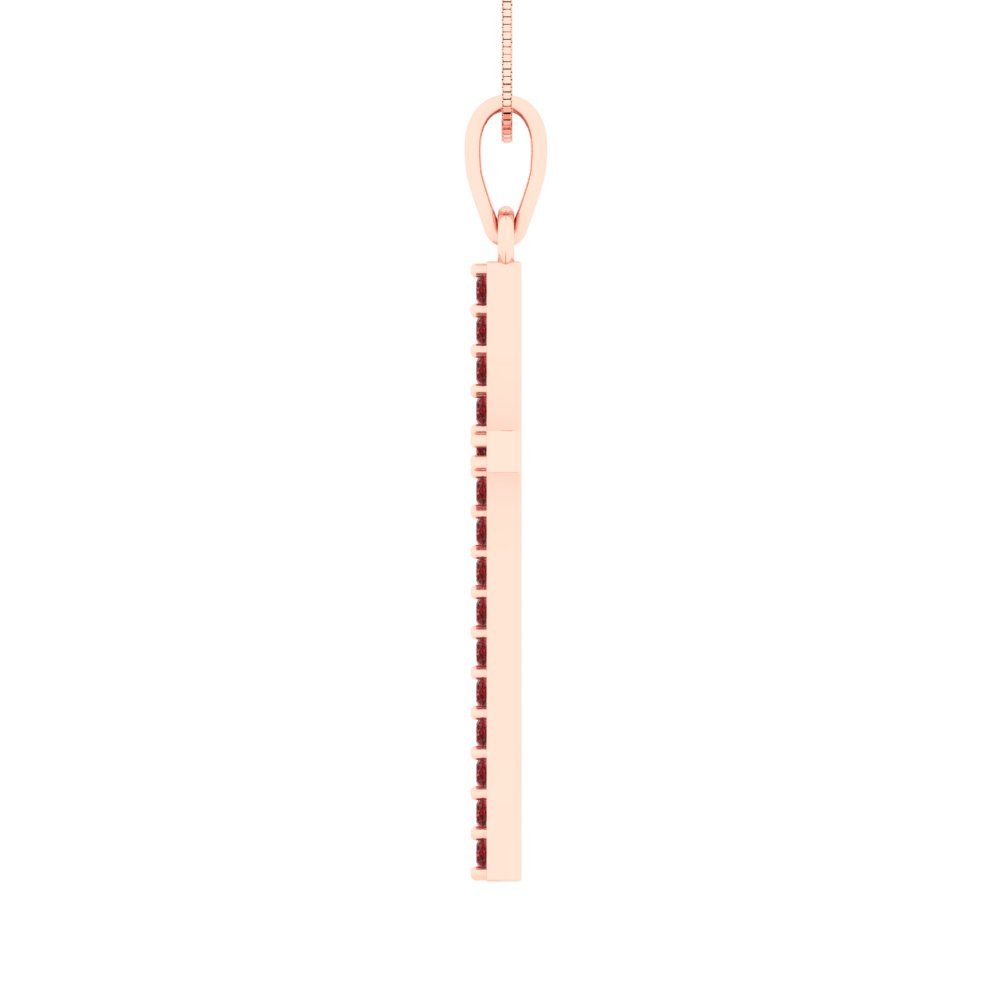 0.575cttw Round Cut Garnet Gold-Plated 925 Silver Pendant and 16" Box-Chain Necklace
