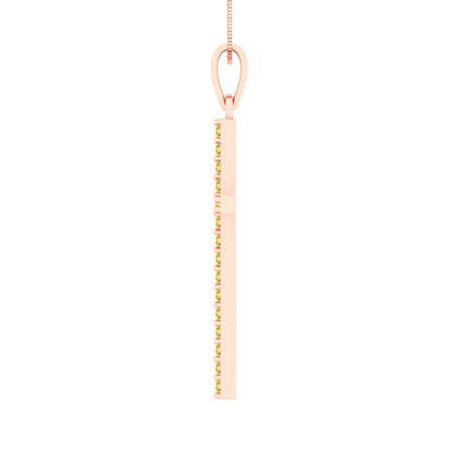 0.575cttw Round Cut Citrine Gold-Plated 925 Silver Pendant and 16" Box-Chain Necklace