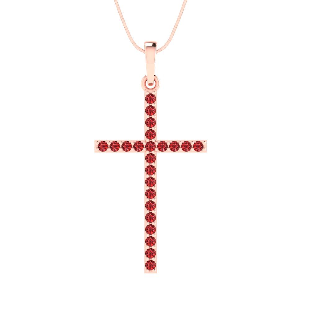 0.575cttw Round Cut Garnet Gold-Plated 925 Silver Pendant and 16" Box-Chain Necklace